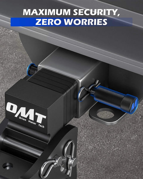 Locking Trailer Hitch Pin For 2 Inch Receiver With 5 Eighth Inch Diameter Anti Theft Steel Pin Lock With Key, installed view