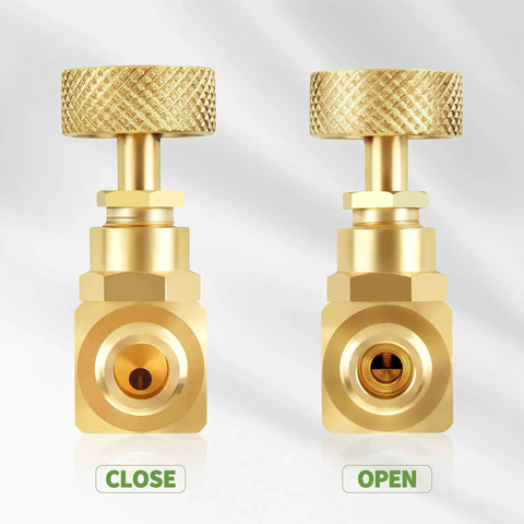 Heavy Duty Brass Needle Valve Set With 1/4 Inch Male NPT Connections, Two Pack For Precise Flow Control In Gas, Oil, And Industrial Lines, Litorange