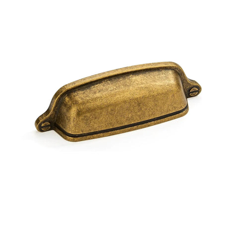10 Pack Vintage 3 Inch Center To Center Antique Brass Cabinet Cup Pulls For Kitchen Cabinets And Furniture Drawers Dressers Closets