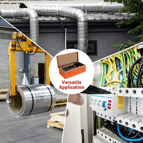 15-Ton Hydraulic Knockout Punch Kit With 10 Dies For Holes From 1/2 Inch To 4 Inch In Steel Aluminum And More, versatile use showcased