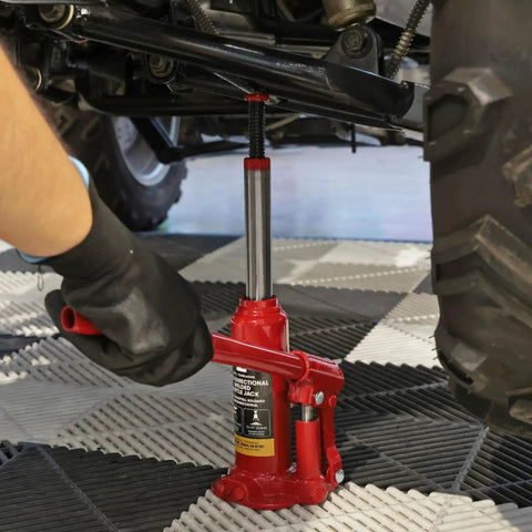 2 Ton Hydraulic Bottle Jack With Vertical And Horizontal Use Not For Trucks lifting a vehicle