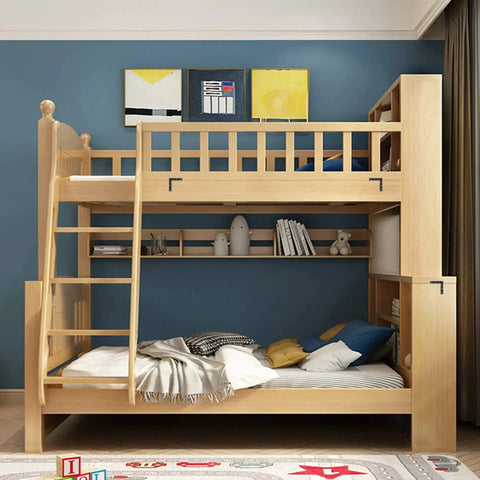 Wooden bunk bed featuring matte black Beefy Flat L Brackets For Wood Furniture 6x6 Inch Stainless Steel Mending Plates Sturdy Corner Braces