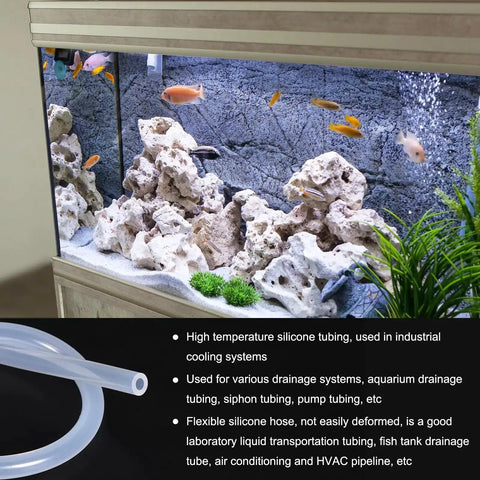 0.9m 3.3ft Clear Silicone Tubing 19mm ID By 23mm OD Industrial Grade Plastic Hose, aquarium siphoning and drainage