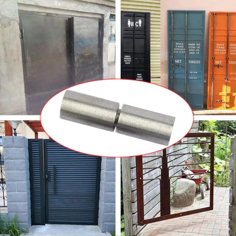 Beefy Heavy Duty Weld On Barrel Hinges For Metal Gates And Doors 4.8 By 1.3 Inch With 0.75 Inch Pin 1400 Lb Load 2 Pack