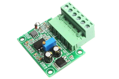 Frequency To Voltage Converter Module 0 Hertz To 10 Kilohertz Digital To Analog Converter with green connectors and components