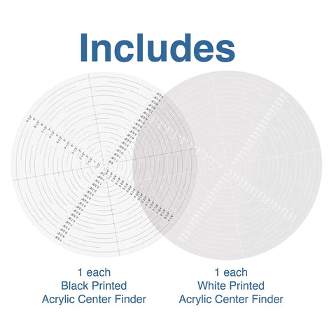 Clear Flexible Acrylic 10 Inch Round Center Finder Compass For Drawing Circles A Must Have Tool For Lathe Work And Woodturners