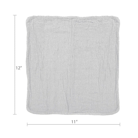 Absorbent Cotton Shop Towels 11x12 50 Pack Reusable Cleaning Rags For Auto Garage Home Kitchen Use Wipe Spills Grease Oil Grime And Dirt With High Absorbency And Durability shown individually with dimensions