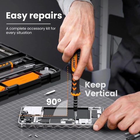 Using the 59 In 1 Precision Screwdriver Set with 44 Bits Including Torx T1 T2 for electronic repair