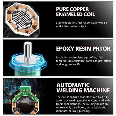 High Torque Nema 17 Stepper Motor For 3D Printers And CNC Machines 42x42x48mm Bipolar 1point7A 72ozin 51Ncm Pure Copper Coil