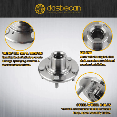 Front Wheel Hub Bearing Assembly For Honda Accord 2008 2012 Crosstour 2010 2015 And Acura TSX 2009 2014 Replaces OE 44600 TA0 A00 SPK006