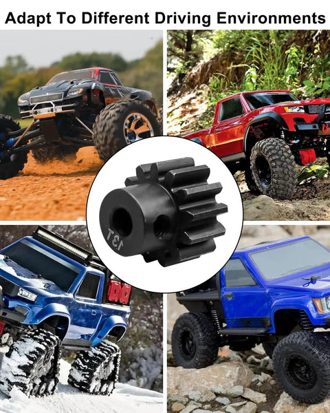 Hardened Steel 32 Pitch 13 Tooth Pinion Gear Set For Traxxas Slash Rustler Stampede Raptor 4x4 VXL TRX4 TRX6 RC Cars Two Pack