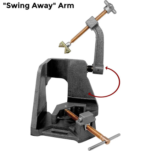 3-Axis Fixture Vise With Quick Acting Screws And Swing Away Arm, showing the swing arm and sturdy construction.