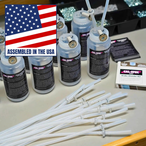 Cal-Spec brake bleeder kit with six 16 oz catch bottles and clear tubing