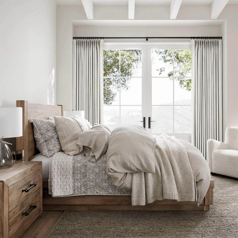 Extra Wide Blackout Linen Drapery Panel With Hooks, Pinch Pleat Curtains For Patio Sliding Doors And Large Windows, 72 By 96 Inches One Panel