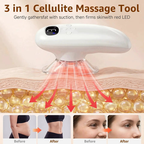 All In One Body Sculpting Machine For Cellulite Removal And Contouring with LED light therapy for skin tightening and muscle relaxation.