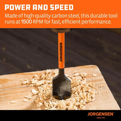 Effortless Wood Drilling 14-Piece Spade Bit Set With Self-Feeding Threaded Tip And Quick-Load Connector drilling wood shavings