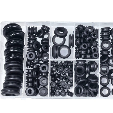 Assorted 188Pcs Rubber Grommets Kit in 10 Sizes with Firewall Hole Plugs for Wires and DIY Projects