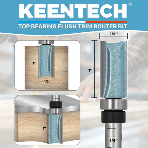 Quarter Inch Router Bits One Quarter Inch Shank Flush Trim Router Bit With Top ...