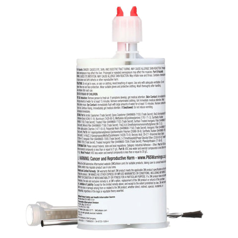 Impact Resistant Structural Adhesive 07333, Two-Part Epoxy for Automotive OEM Repair, rear view of 200 mL cartridge