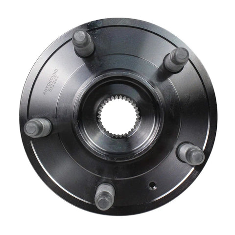 Front view of Front And Rear Wheel Bearing Hub Assembly 5 Lug With ABS Encoder For Cadillac CTS XTS Camaro Impala 2008-2019 Driver Or Passenger Side Easy Drop-In Replacement.