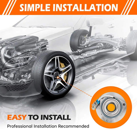 Front Left/Right Wheel Hub & Bearing Assembly 513121, 5-Lug w/ABS diagram with installation highlight