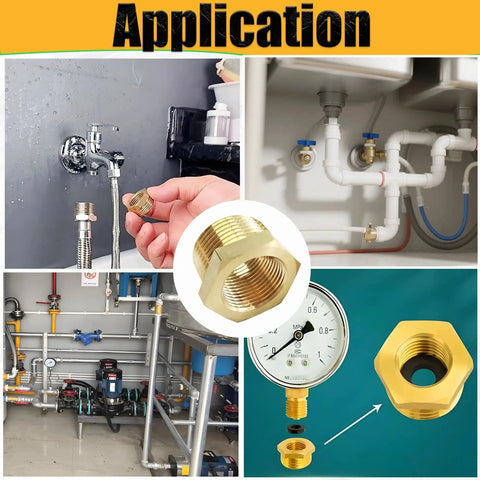 Two Pack Beefy Brass Three Eighths Inch Male To One Quarter Inch Female NPT Reducer Bushing Fitting application examples