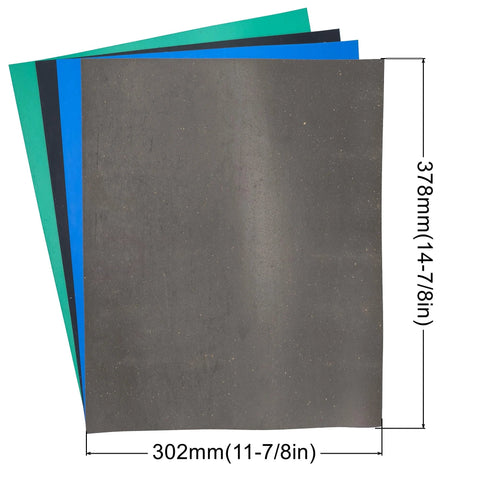 Gasket paper sheets, mixed colors, 4 pcs, high-temp chemical grade, 302x378 mm