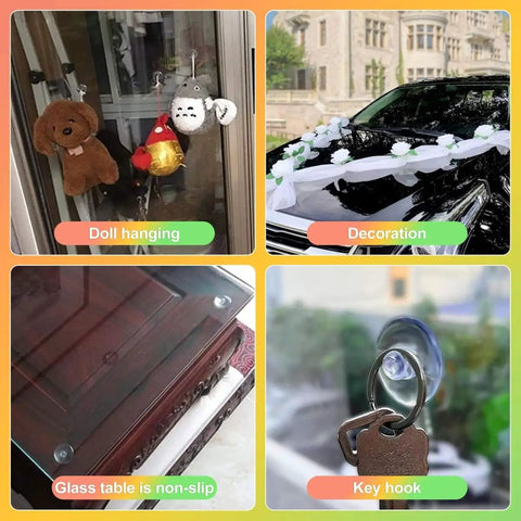 Eighteen Millimeter Glass Table Suction Cups Set Of Twenty With Clear Anti Slip Pads For Furniture Glass Top Grippers