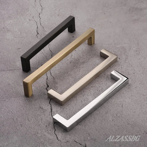 Polished Chrome Cabinet Pulls 5 Inch 127mm Hole Centers Solid Hardware For Cabinets Drawers Dressers Wardrobes AL3041CP