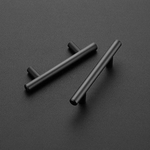 Two 5-inch matte black stainless steel cabinet pulls from the 30 Pack 5 Inch Cabinet Pulls Matte Black Stainless Steel Kitchen Drawer Pulls Cabinet Handles