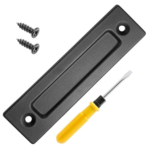 Matte Black Sliding Barn Door Handle Eight Point Six Inch Flush Pull Heavy Duty With Screwdriver And Screws