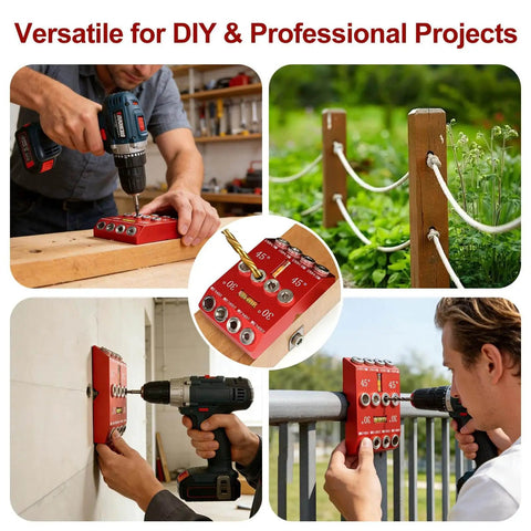 Multi Angle Drill Guide Jig With 30 45 90 Degree Options, Bubble Level For Precise Straight And Angled Holes on wood pole