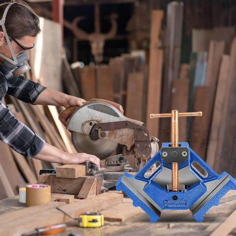 Heavy Duty Ductile Iron Welding Angle Clamp With 4.72 Inch Opening And 2.36 Inch Jaw Depth Powder Coated in woodworking setup