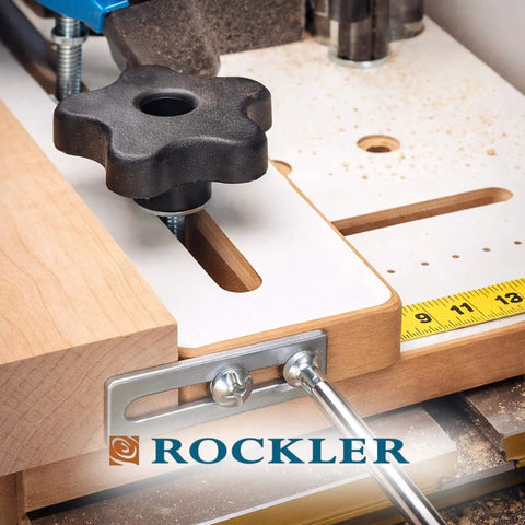 Close-up of Table Saw Taper And Straight Line Jig For Quick Tapered Cuts And Dead On Straight Line Ripping.