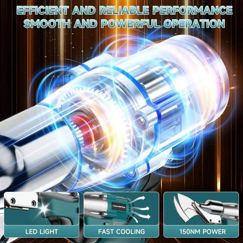 Beast Mode Cordless Sheet Metal Cutter with efficient brushless motor and fast cooling feature for powerful metal cutting