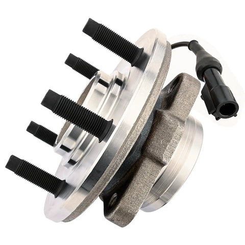 Budget Friendly Front Wheel Bearing And Hub Assembly For 2006 2010 Ford Explorer 2006 2010 Explorer Sport Trac And Mercury Mountaineer Five Lug With ABS Sensor Front Left And Front Right Pair close-up view showcasing detail.