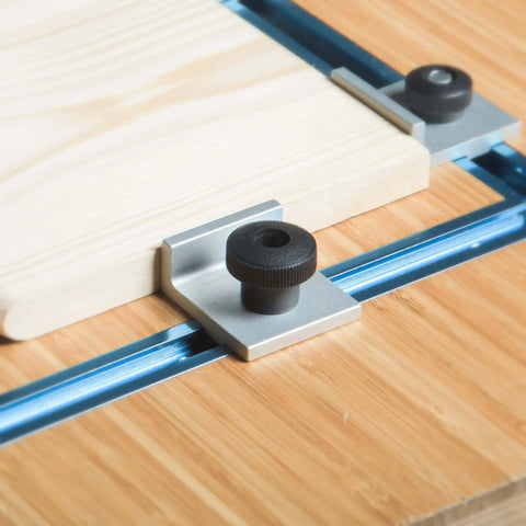 10 Pack One Quarter Inch Twenty Threaded Round Knobs For T Track And Jig Hardware securing jig on wood surface