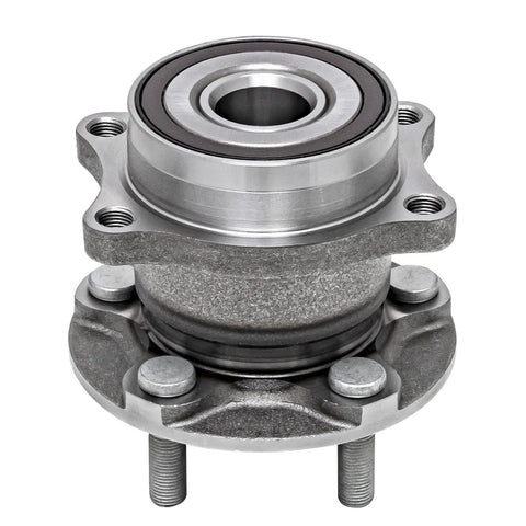 Silver wheel hub from 4 Piece Wheel Bearing Hub Assembly Set For Subaru Forester 2009-2013, Impreza 2008-2013, And WRX 2013 Front And Rear Replacement Kit