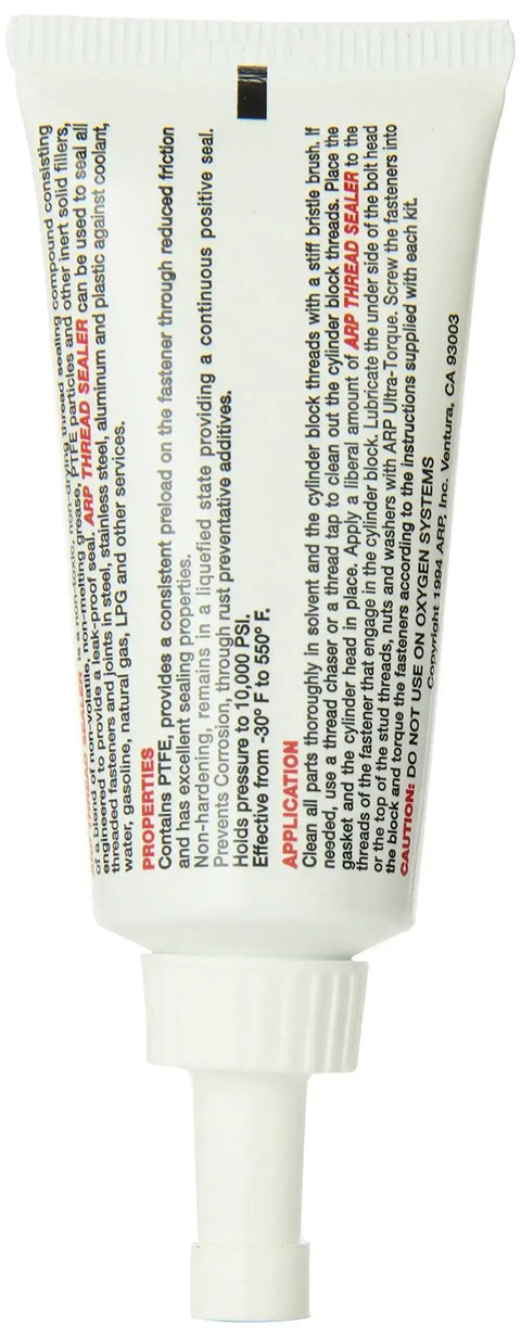 Back view of Thread Sealant 50 ML Gray Bottle With 1.69 Ounces Quick Setting Sealant For Threaded Connections Pro Grade Plumbing Sealant