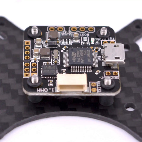 M2 Anti Vibration Fixed Screws And Rubber Standoffs For FPV Drones F3 F4 Mini Flight Controllers installed in quad