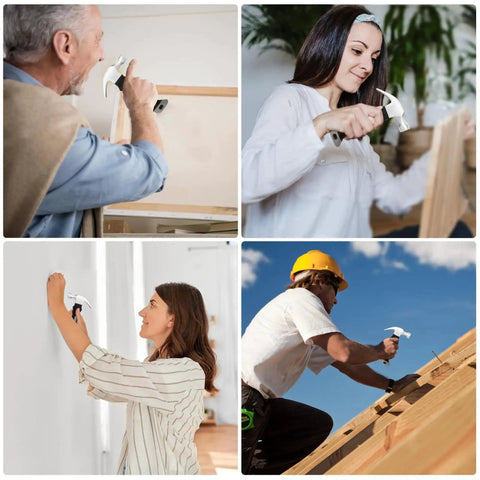 All In One DIY Baseboard Nail Kit With 200 Double Head Skirting Nails, Mini Claw Hammer And Four Tools for wood trim install