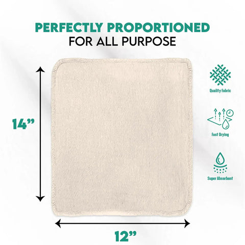 Cotton Shop Towels Pack Of 150 14 By 12 Inches White Reusable Shop Rags For Cars Garage Industrial Restaurants And Home