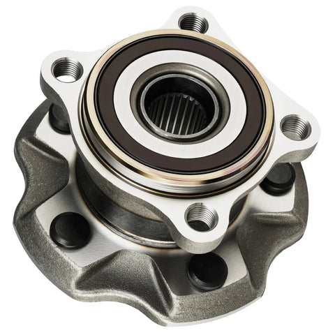 Close-up of Rear Wheel Bearing Hub Assembly Bolt On Fitment For Toyota Highlander 2014 2016 And Lexus RX350 RX350L RX450h RX450hL 2010 2019 Non ABS 5 Lug Rear Left And Right Pair showing detail and finish.