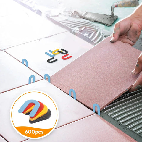 Color Coded Plastic Horseshoe Shims For Leveling Tiles And Windows 600 Pieces used in tile installation