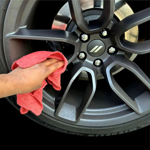 Red Cotton Shop Towels Pack Of Fifty Rags For Heavy Duty Cleaning Durable 100 Percent Cotton Cloths Extra Soft Yet Highly Absorbent