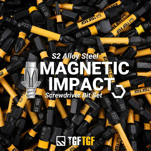 Impact Torx Bit Set 31 Pieces For Security Torx T5 Through TT40, S2 Steel, Magnetic Bit Holder, Tamper Proof Star Bits.