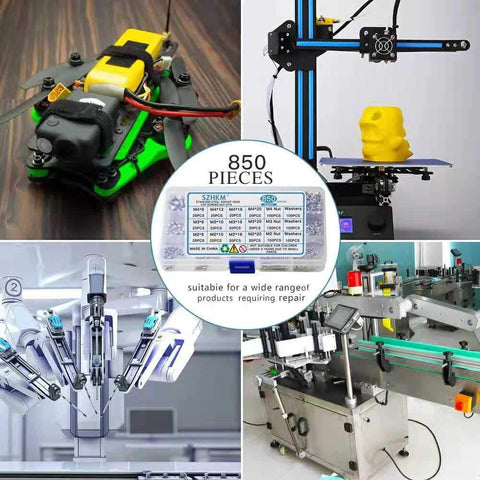 850 Piece Stainless Steel Nuts and Bolts Set M2 M3 M4 Hex Machine Screws Assortment Kit With Wrench For Electronics Projects