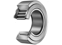 Single sealed caged cam follower, 12 mm ID metric, 32 mm OD, 15 mm width, non-separable crowned rollers, high carbon chrome steel, oil hole.