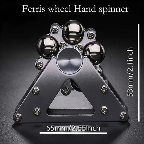 Double Pendulum Fidget Spinner Foldable Metal Antistress Hand Spinner Gyroscope Toy Silver