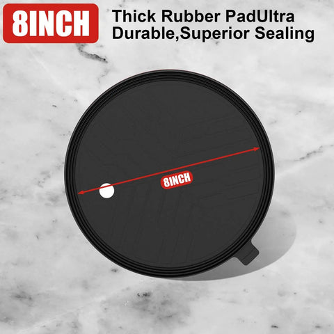 Top view of 8 Inch Electric Glass Vacuum Suction Cup with thick rubber pad, showcasing durable sealing for lifting glass and tile